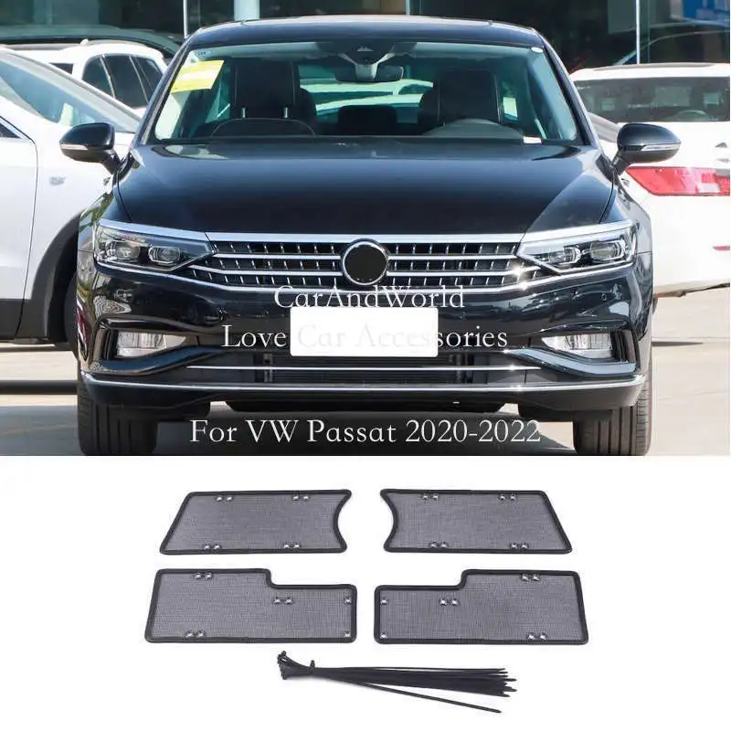 For Volkswagen VW Passat 2017-2023 Center Grille Insert Net Radiator Condenser Protecte Cover Anti Insect Sand Mesh Accessories