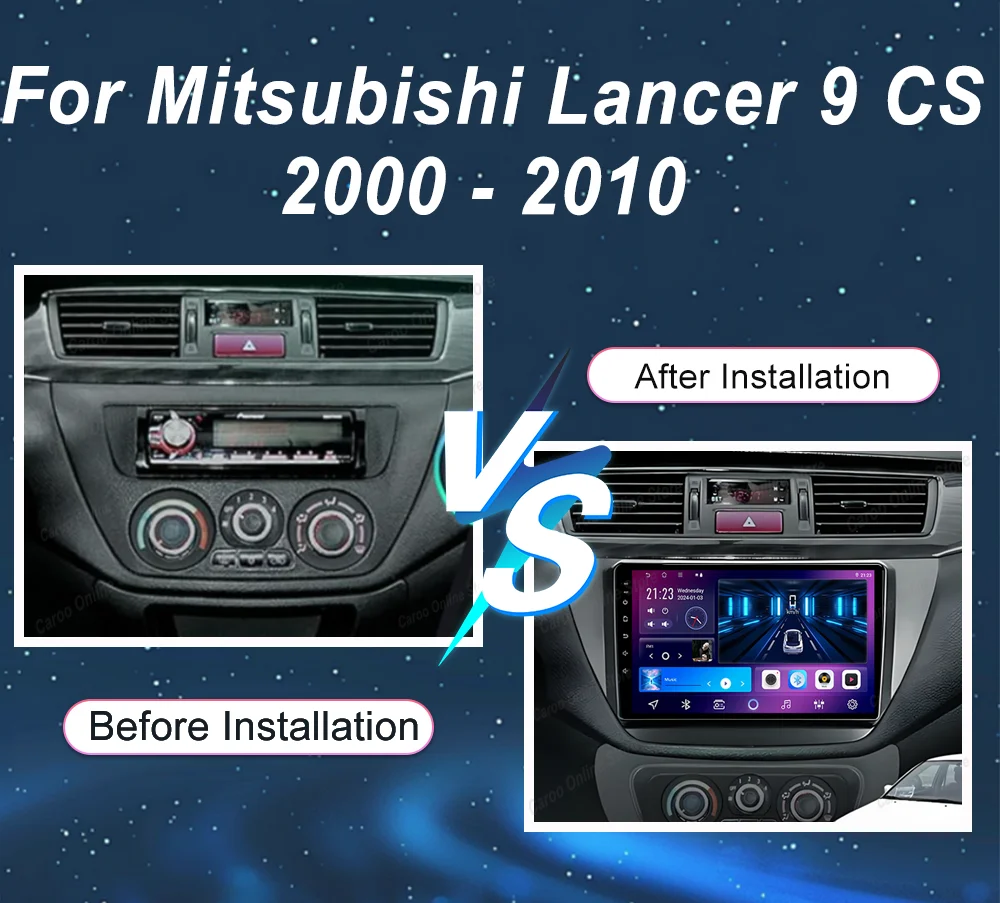Android 16 Car DVD Radio Stereo For Mitsubishi Lancer 9 CS 2000 -2010 Auto GPS Navigation Multimedia Video Player Carplay WIFI