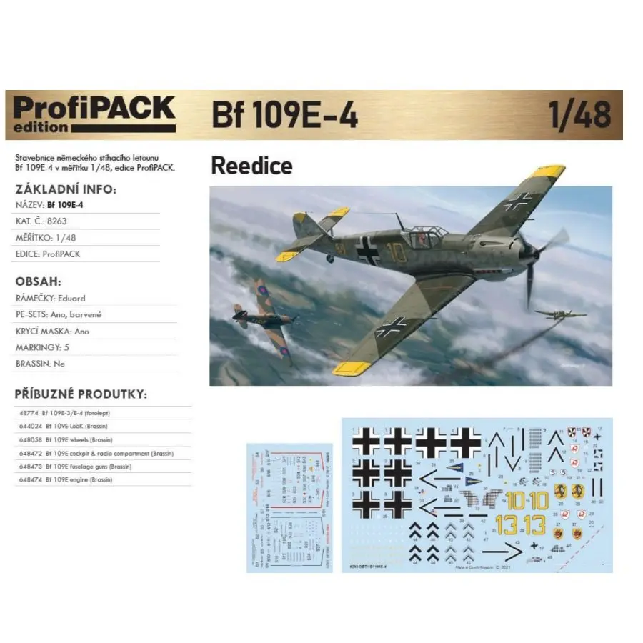 مجموعة نماذج تجميع إدوارد 8263 1/48 Bf 109E-4-Profipack Edition #5