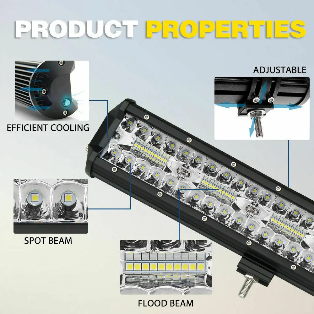 NLpearl-Barra de luz LED de trabajo para todoterreno, Combo de inundación puntual, 12V, 24V, para ATV, UTV, Jeep, Lada, Niva, 4x4, camión, barco, SUV