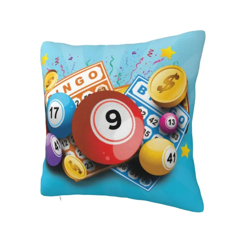 Custom Fashion Hot Game Bingo Cushion Covers 45x45cm Velvet Pillow Case for Sofa Car Square Pillowcase