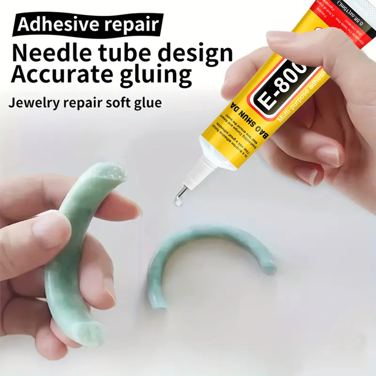 Jxvx-E-8000 초투명 플라스틱 보석, 방수 및 투명, 무취, 휴대폰, 유리, 목재, 모조 다이아몬드 보석 공예, DIY 제작에 사용.