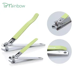 Brainbow S L 스테인레스 스틸 네일 클리퍼, 네일 트리머, 매니큐어, 페디큐어 니퍼, 굳은살 면도기, 손가락 발가락 네일 케어 도구, 1 개