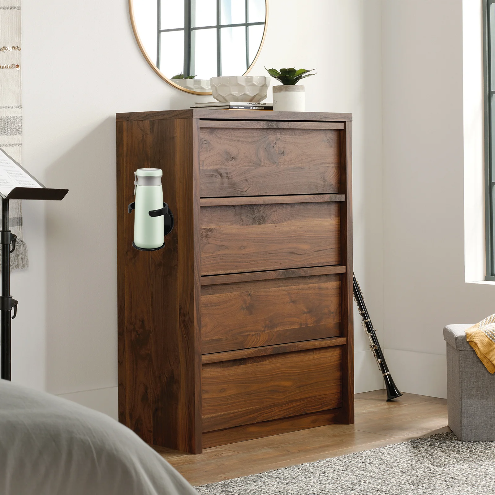 

Desk Cup Holder Compact Anti-Spill Deskside Mug Stand Multifunctional Storage Table Drink Organizer Office Accessory