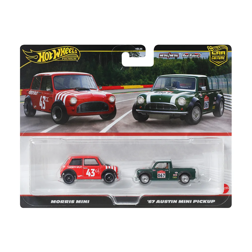 

Коллекционные автомобили премиум-класса Hot Wheels Morris Mini и 67 Austin Mini Pickup HBL96-9C6Q 1/64, литые игрушечные транспортные средства