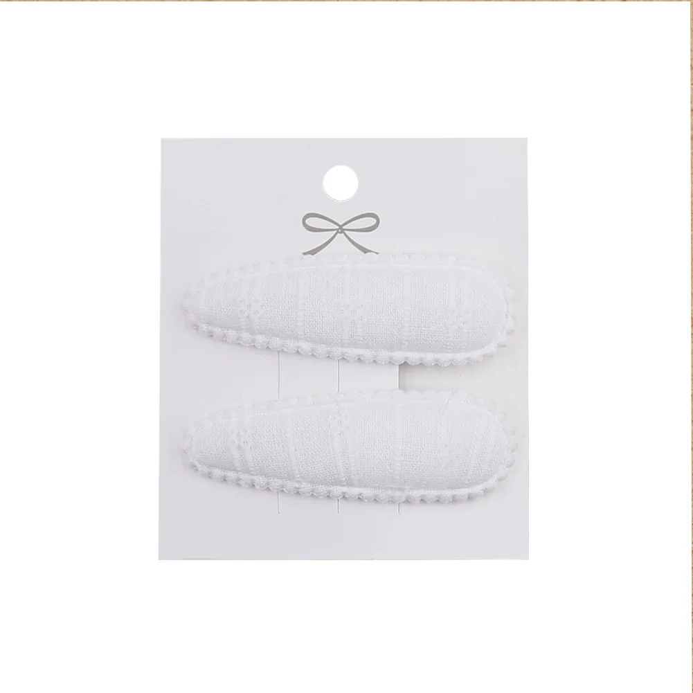 2pc Blumendruck 2 Zoll Basic Snap Baby Haar Tropfen Clips Spitze Stickerei Haar Klemme Pins Haarnadeln Baumwolle Plaid BB Haarspangen Mädchen – Detail 17