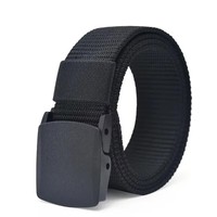 Plastic Buckle Nylon Canvas Belt Men Women Outdoor Work, Airport Friendly 1.5inch Wide Metal-free Military Tactical Waist Belt