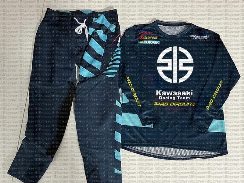 

Youth Motocross Kawasaki Quick Drying Off-road Racing Jersey And Pants Set 2026 Endurance Gear Combination for Active Kids