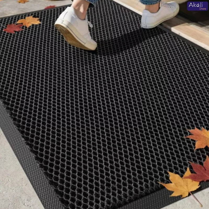 PVC Non Slip Door Mat Indoor Outdoor Entryway Rug Waterproof Dirt Trapper Doormat Heavy Duty Rubber Backing Home Entrance Mat