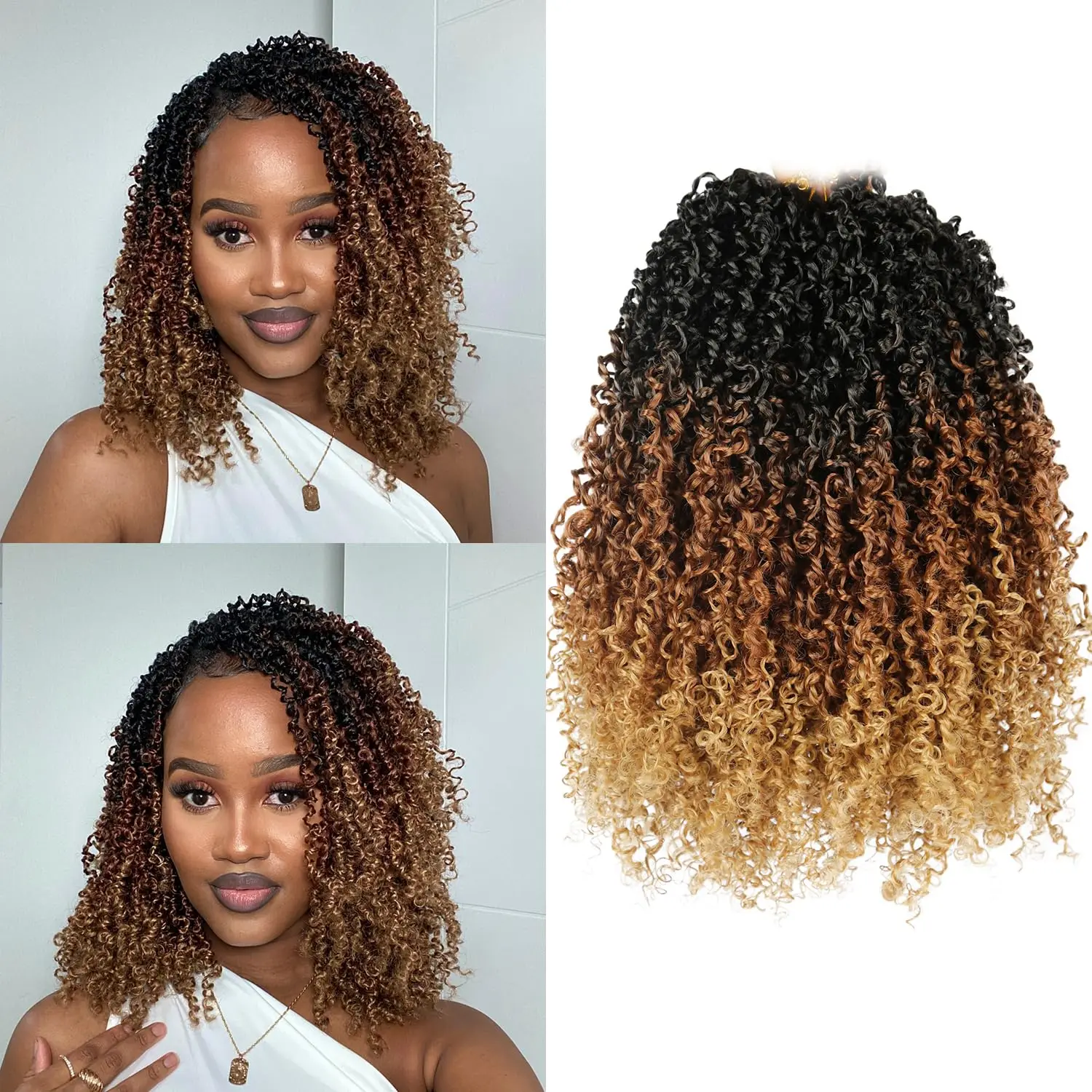 Yanky Twist Crochet Hair 1-6 Confezioni 24 Fili Pre-intrecciati Passion Twist Crochet Capelli Micro Spring Twist Crochet Capelli sintetici