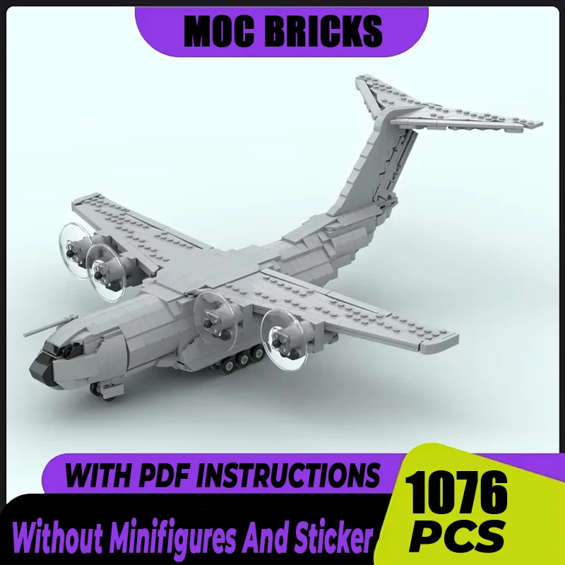 Spacecraft Model Moc Building Blocks Modular Airbus A400M Model Technology Brick DIY Assembly Construction Holiday Toys