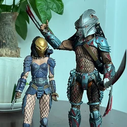 Alien VS Predator Masked Scar Elder Predator Machiko Noguchi Life Death Hornhead Action Figure Model Collection Birthday Gifts