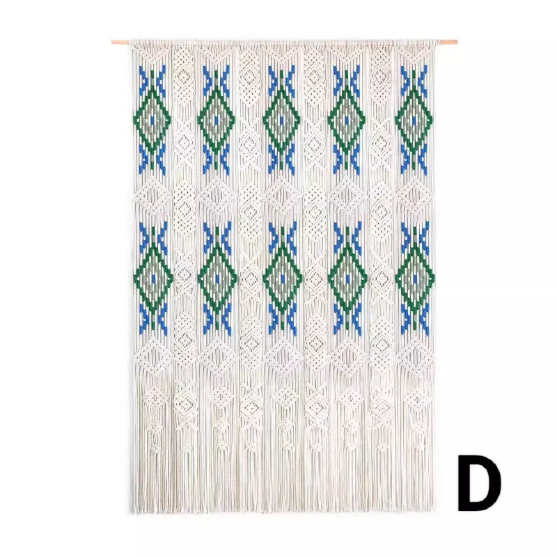 Handgewebter Türvorhang mit Trennwand, halbverdunkelnder dekorativer Wandteppich