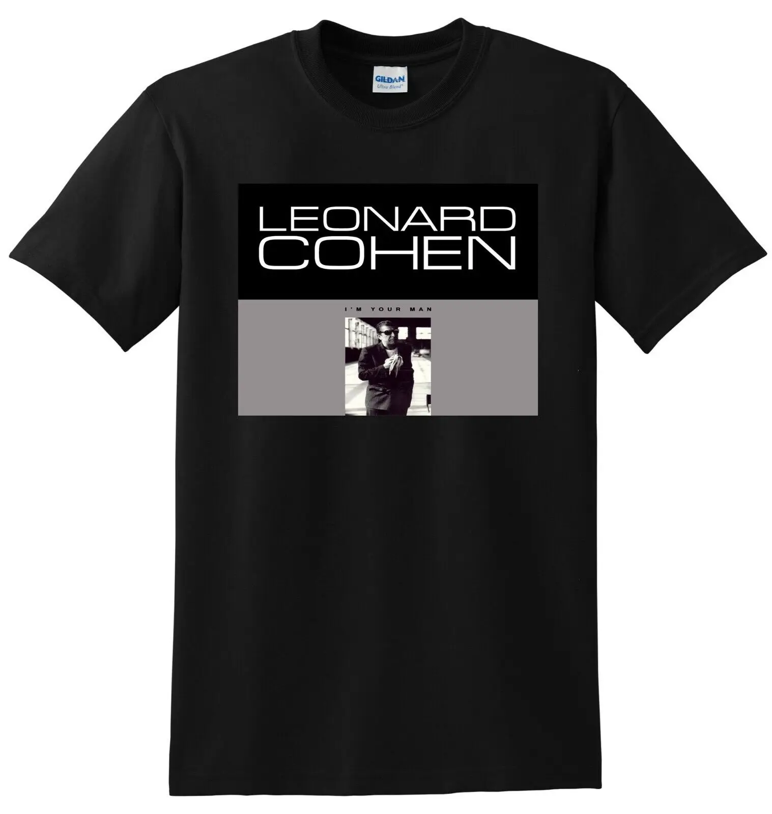 LEONARD COHEN T SHIRT im your man vinyl cd cover SMALL MEDIUM L XL