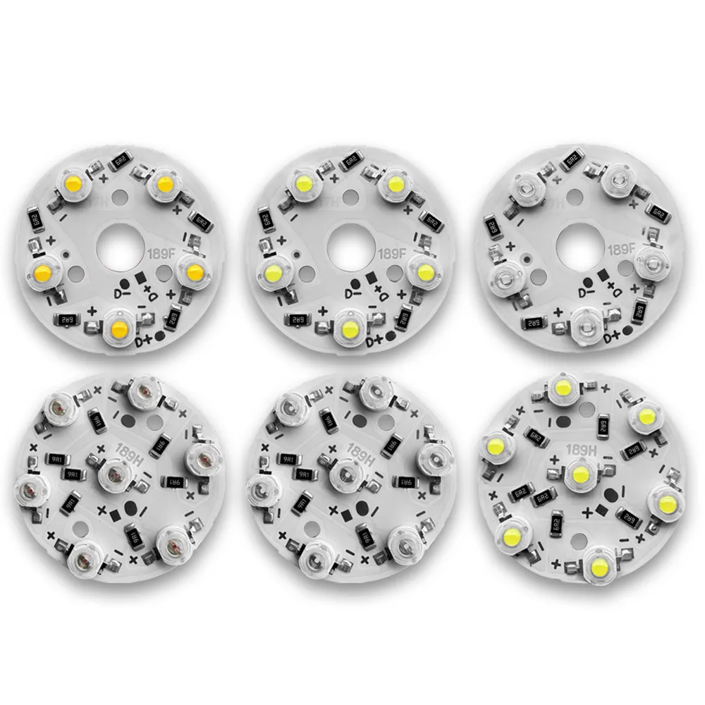 Puce LED sans pilote 5W 7W 9W 12W DC 3.7V 5V 12V blanc chaud et froid rouge vert bleu jaune violet PCB en aluminium 50MM 78MM perles lumineuses