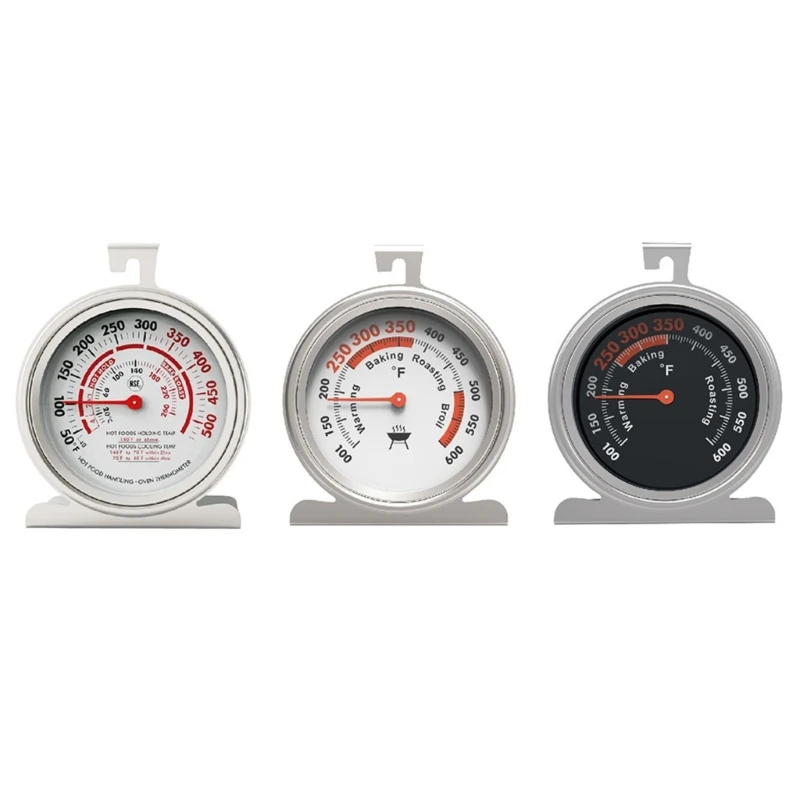 K1MF Oven Temperature Gauge for Home Use Featuring Accurate Temperature Scale Meter Stainless Steel Frame