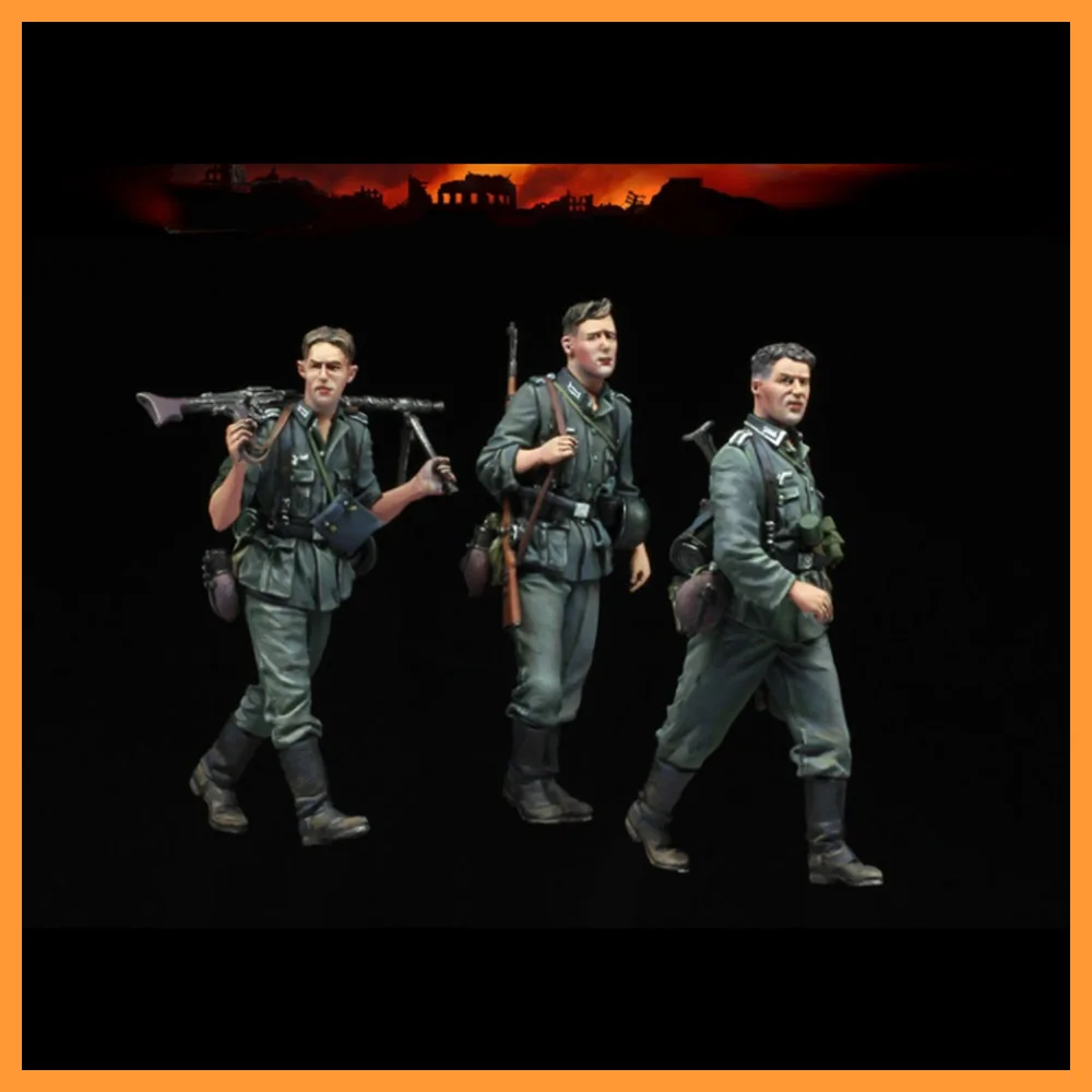 

【Need Assemble and Paint by Self】GK 1/35 Scale Resin Model German Infantry Unpainted Soldier White Mold