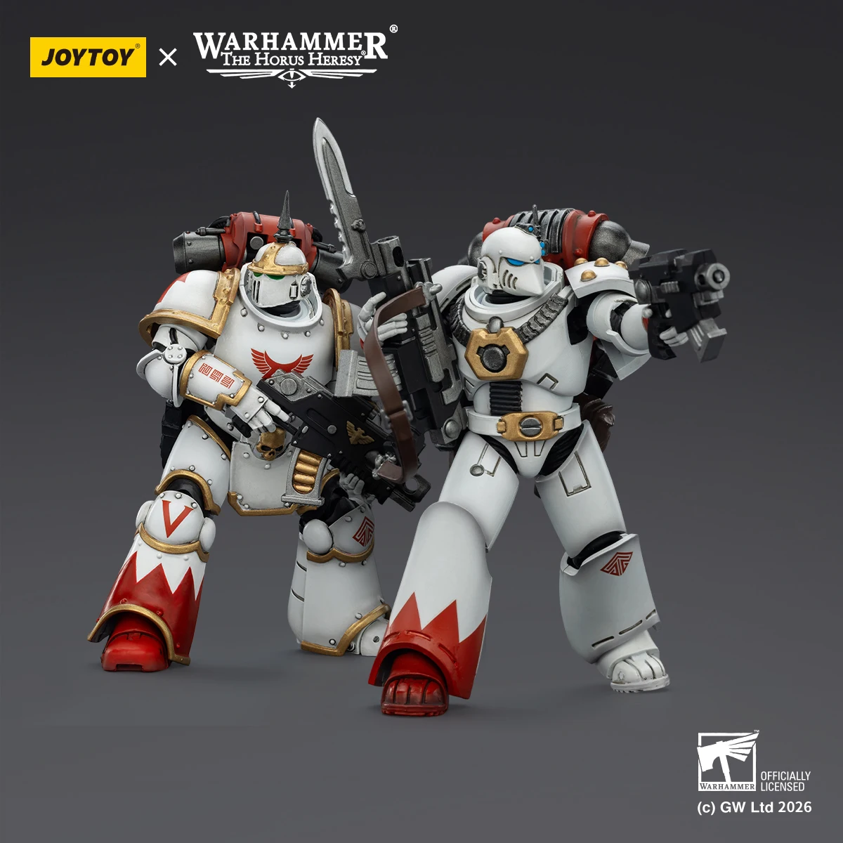 

Фигурка JOYTOY 1/18 Warhammer 30K: Тактический легионер White Scars MKII и боевой мотоцикл White Scars MKVI