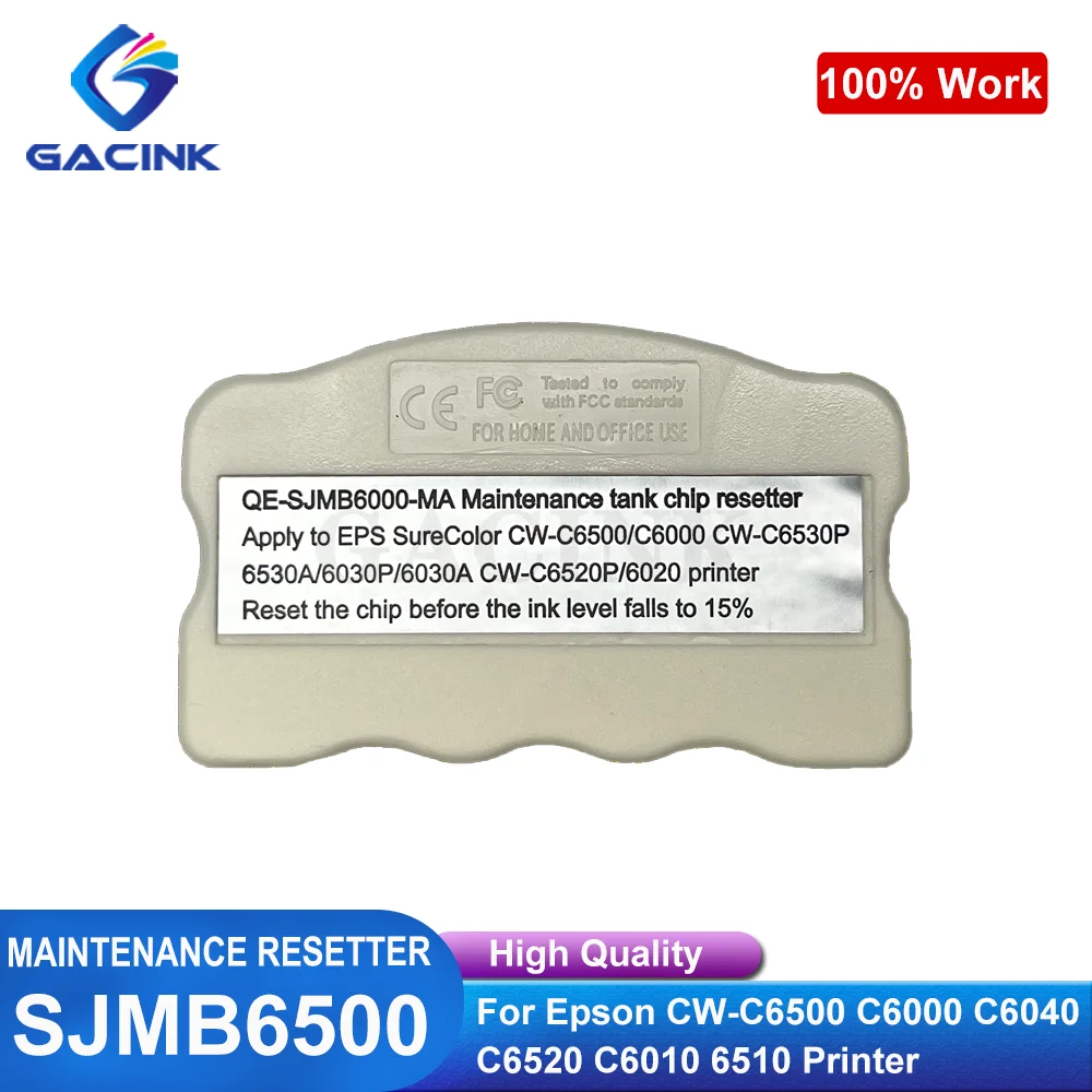 

SJMB6500 Maintenance Box Chip Resetter 33S021501 For Epson ColorWorks CW-C6500 CW-C6000 CW-C6530P CW-C6530A CW-C6520P CW-C6020