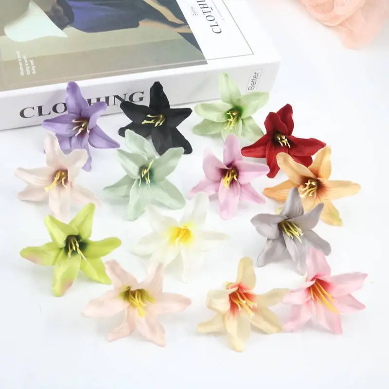 10/30 Stück Seidenlilien, künstliche Blumen für Hochzeit, Festival, Garten, Zuhause, Zimmer, Vase, Tischdekoration, Kranz, Scrapbook, DIY-Geschenkbox – Detail 5