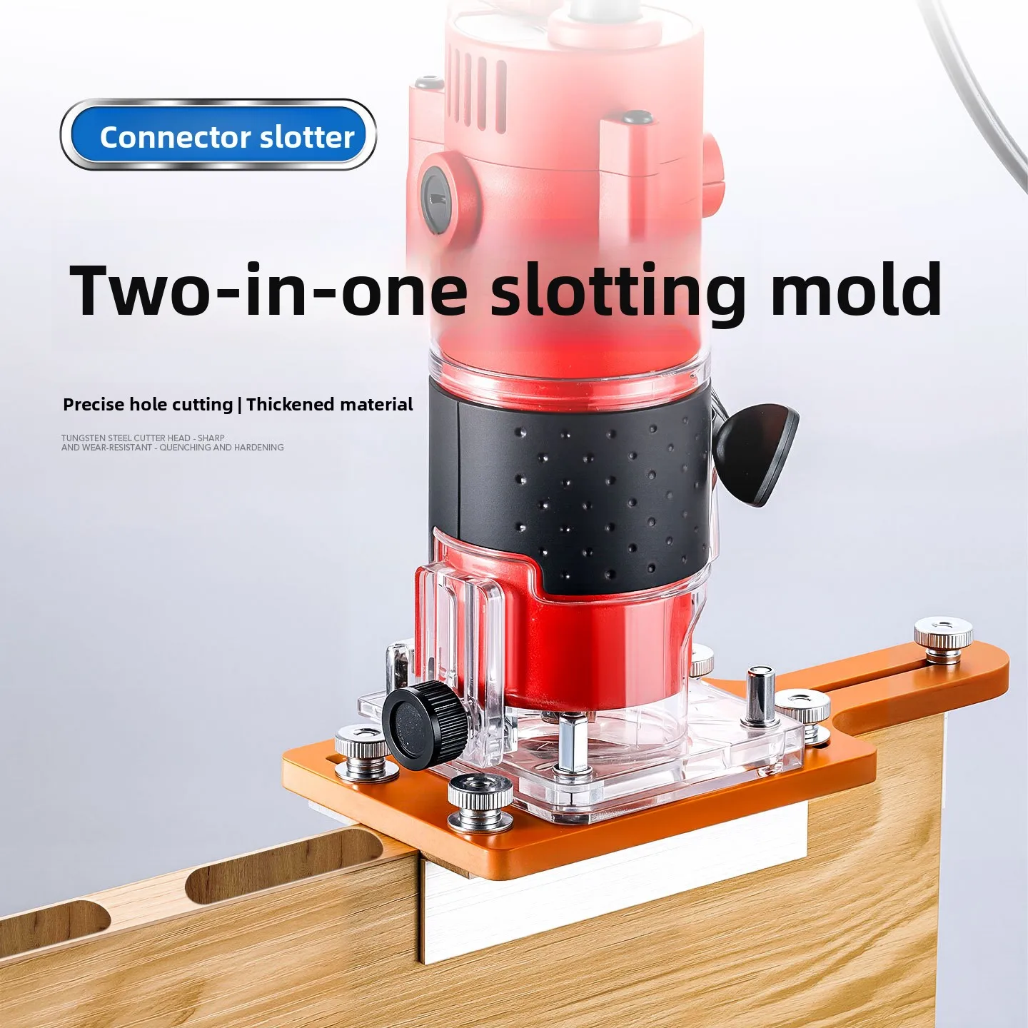 

High Precision 2-in-1 Slotting Positioner Woodworking Handheld Trimmer Rounded Corner Tool