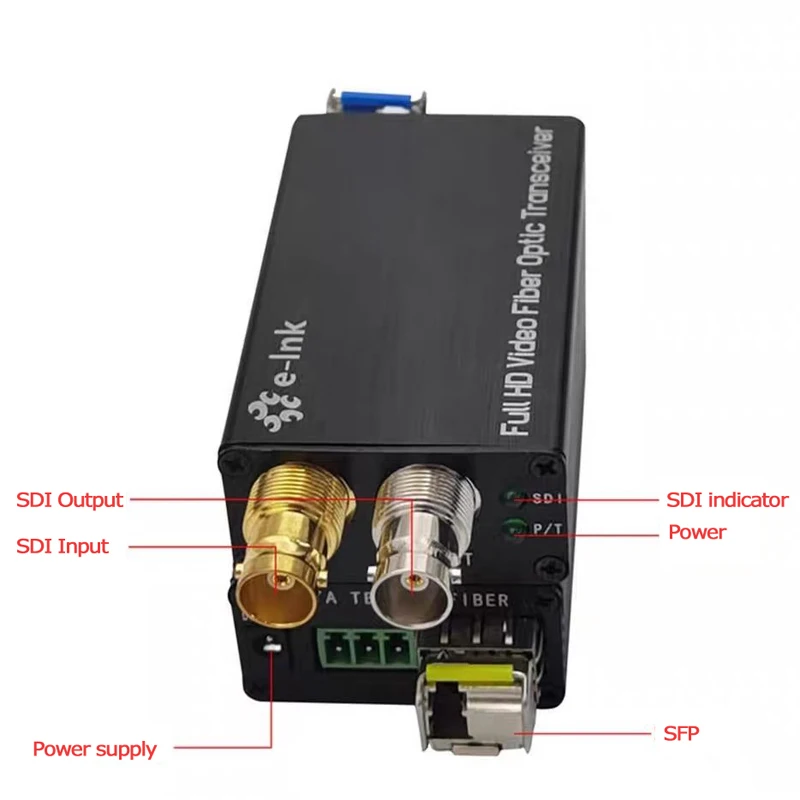 Imagem -05 - Mini Transceptor Óptico Bidirecional 3g Sdi Extensor de Vídeo 3g-sdi Conversor de Fibra 3g-sdi Sincronização de Áudio 1080p