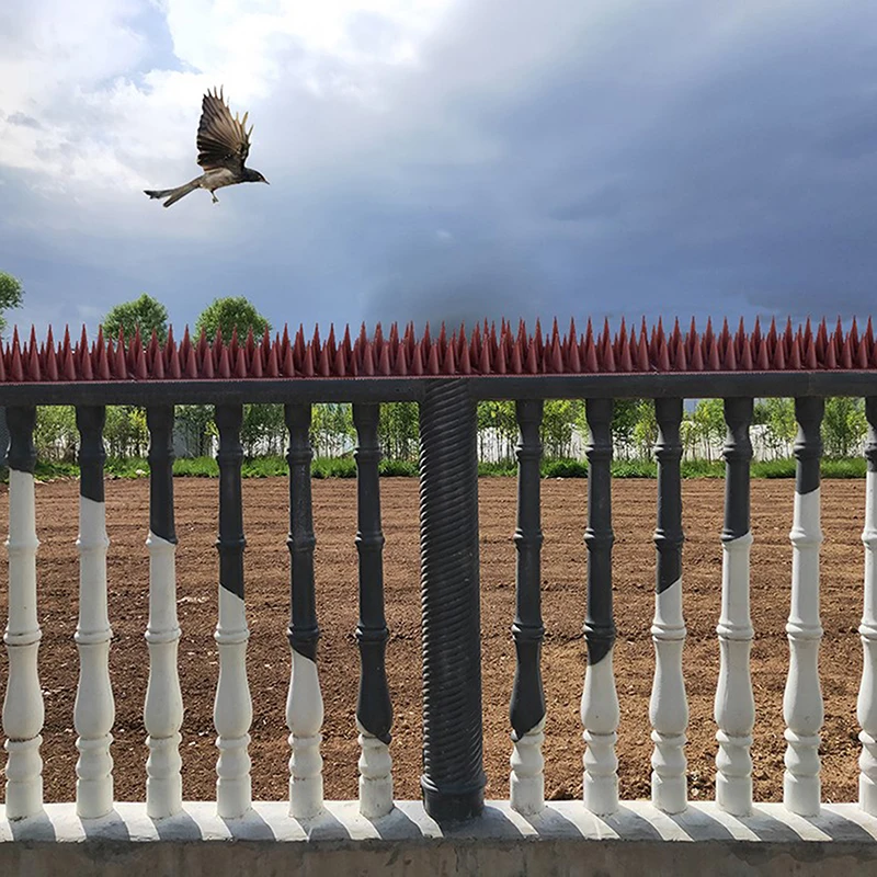 6 Pcs Practical Fence Wall Spikes Wildcat Pigeons Squirrels Animal Repellent Spike Mats Balcony Garden Protective Net Bendable