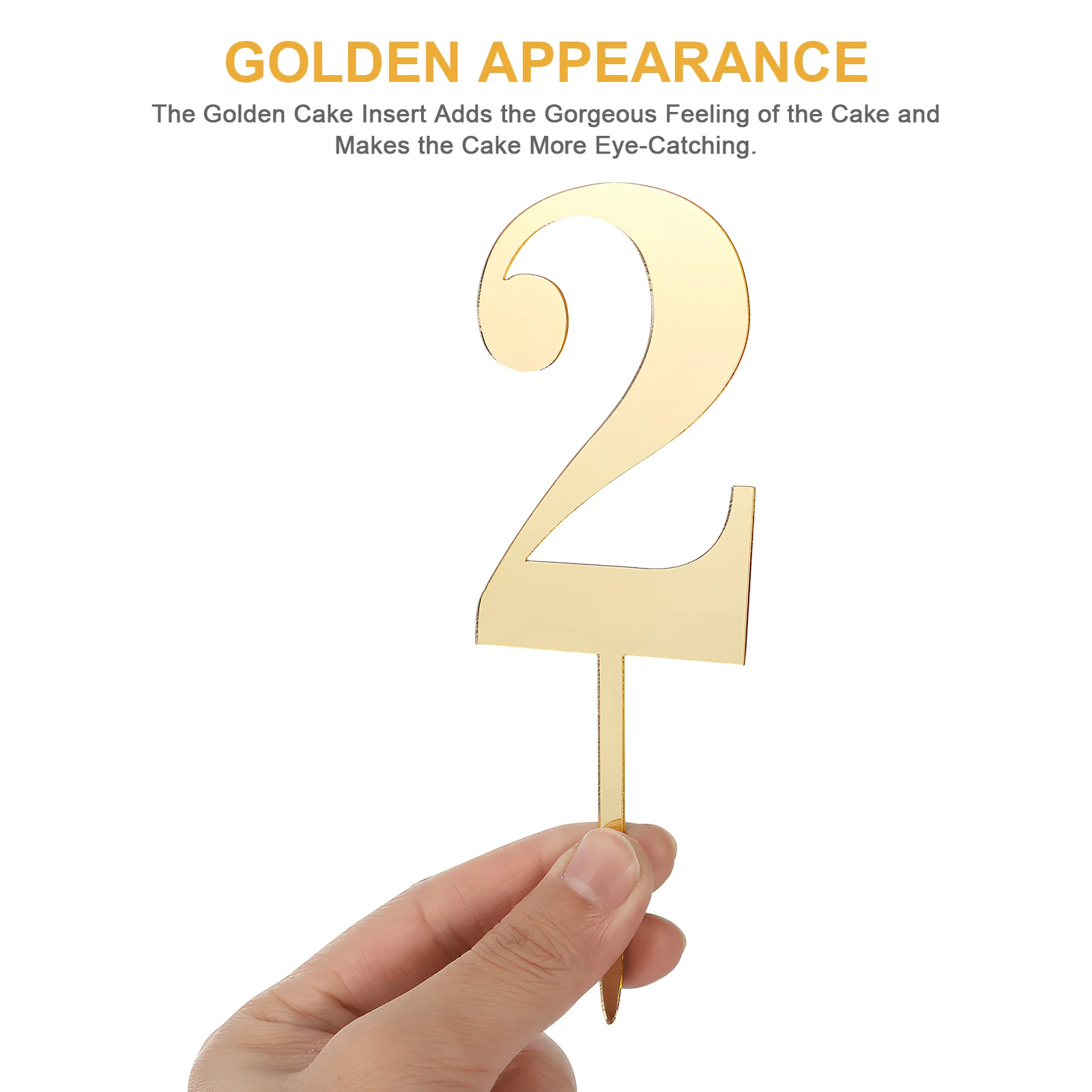 

20Pcs Number Cake Toppers Acrylic Elegant Birthday Anniversary Graduation Cake Topper Picks Cupcake Decor Cupcake Topper