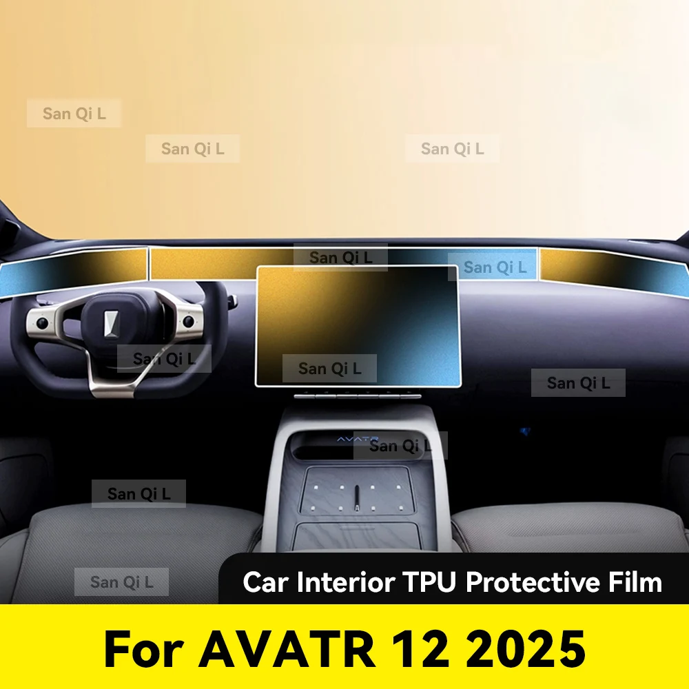 

Interior TPU For AVATR 12 2025 Protective Film Cover Anti-Scratch Gearbox Panel Navigation Screen Automotive Accessories