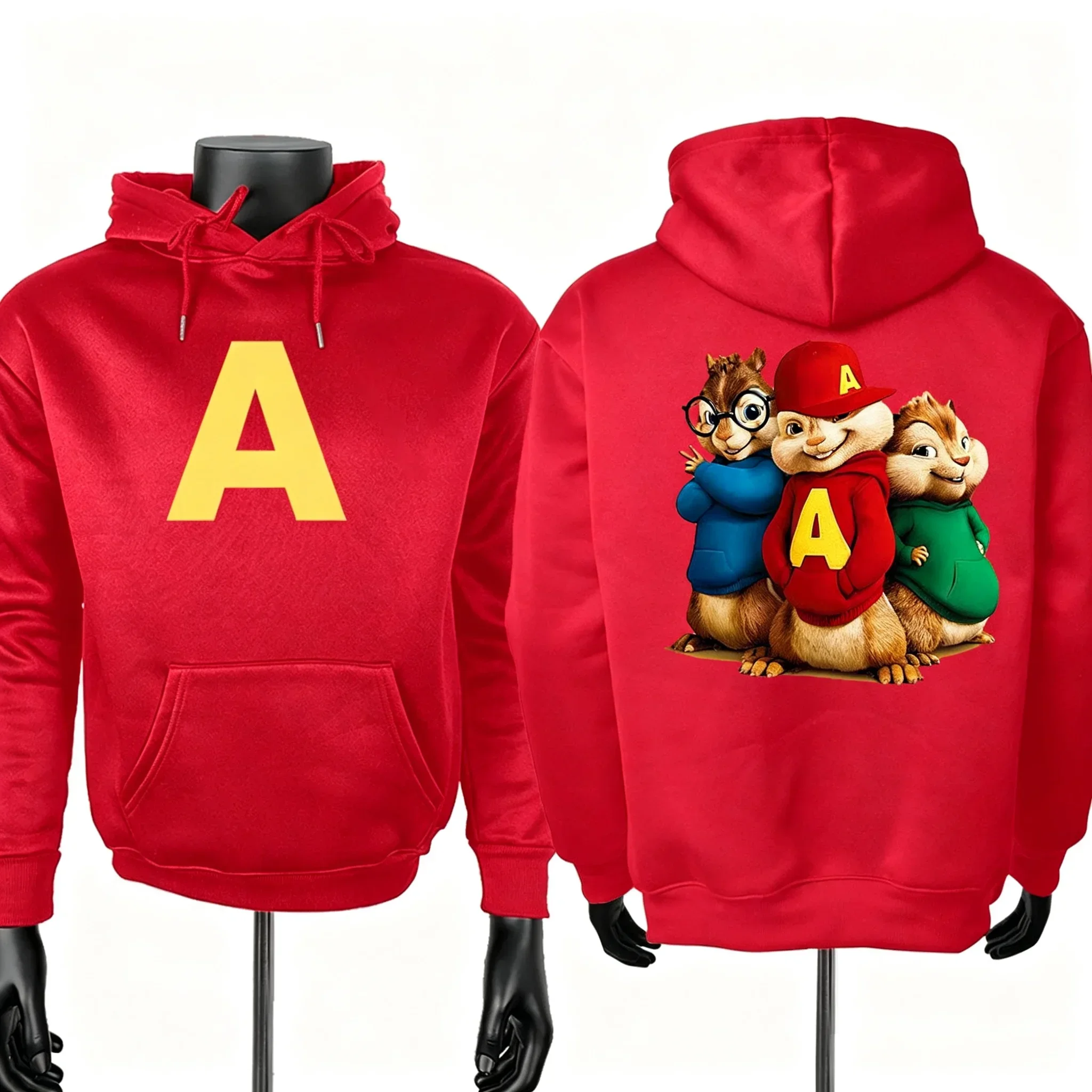 Alvin and The Chipmunks 2026 Fashion Unisex Casual Sportswear Men's Hoody Alvin Chipmunk Halloween Costume Women's Pullover Tops