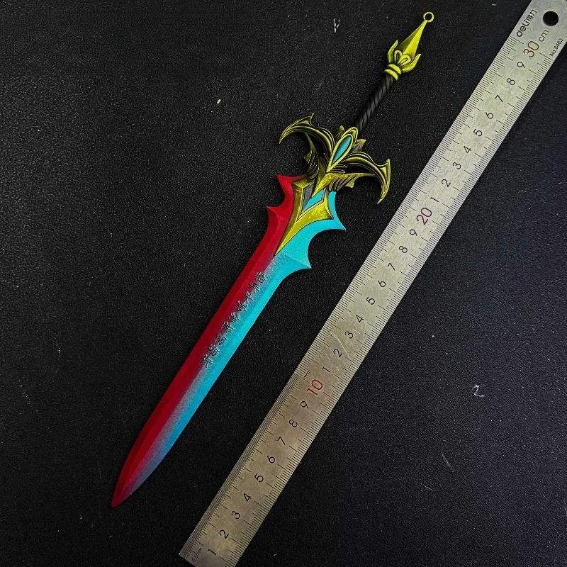 30 ซม./11.8 นิ้วการสร้างเทพเจ้า 12 ดาบอุปกรณ์ต่อพ่วงจูเซี่ยนดาบโลหะผสมอาวุธของเล่นเครื่องประดับเดสก์ท็อปคอลเลกชัน