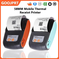 58mm Portable Mini Printer Thermal Receipt Label Printer Wireless Mobile BT Android IOS Bill Ticket For Small Business Printer