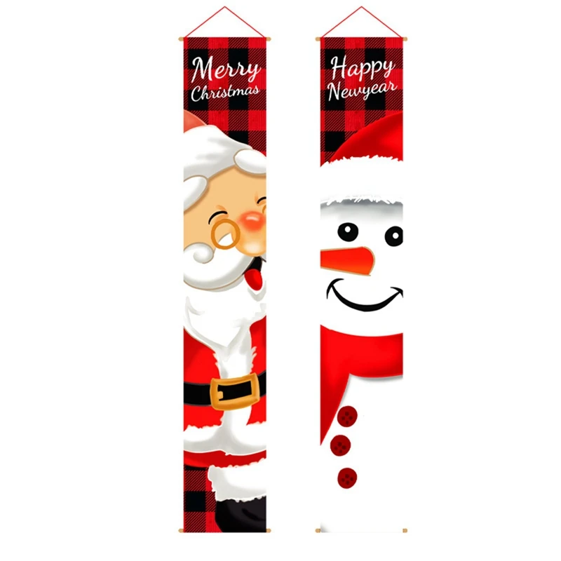 Christmas Porch Banner, Door Banner, Christmas Decorations Porch Sign, Hanging Welcome Banner Sign Decor