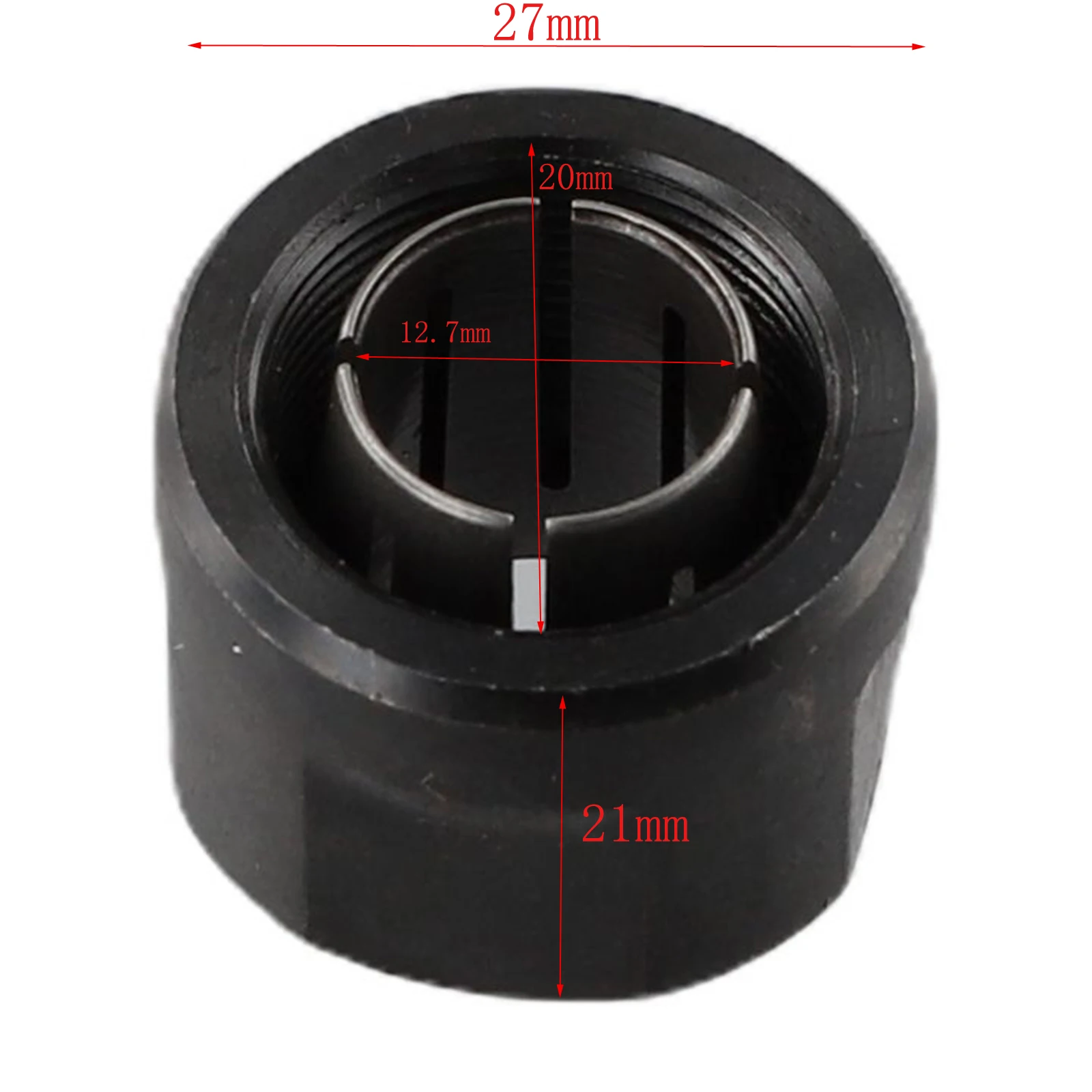 1/2 Inch Collet Chuck Adapter Nut Plunge Electric Router Bit Collets 12.7mm Center Hole For 3612 Plunge Router Engraving Machine