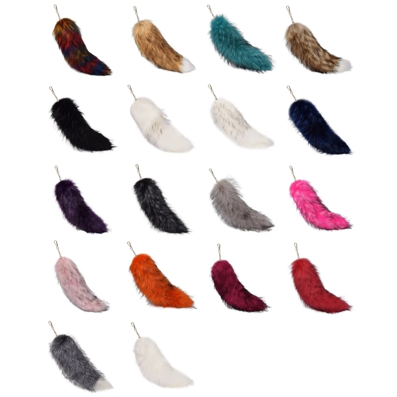 

Sturdy Multipurpose Foxes Tail Keychain Fashion Key Holder Accessory for Bags and Keys Decoration in Various Color