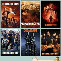 Hpt TV Chicago Fire Poster DIY Vintage Movie Poster Wall Art Painting Study Stickers Small Szie Wall Painting