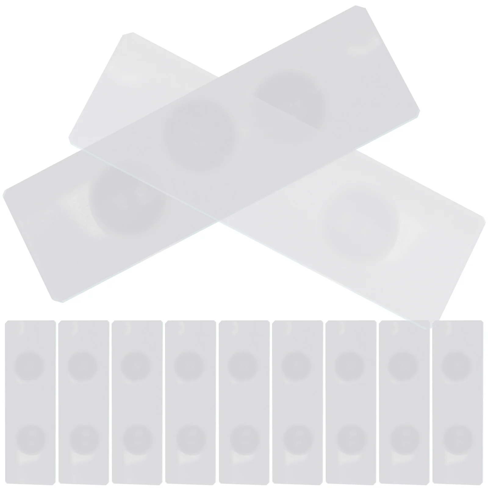 50Pcs Double Concave Microscope Slides Sturdy Practical Excellent Useful Protect Specimen Integrity Laboratory
