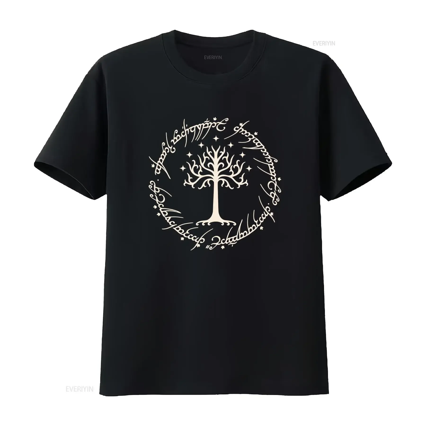 Gondor Baum-Symbol T-Shirt Mittelerde Ringe der Macht LOTR Fan-Design Perfekt für 41. Geburtstage Vintage Washed Casual Herren