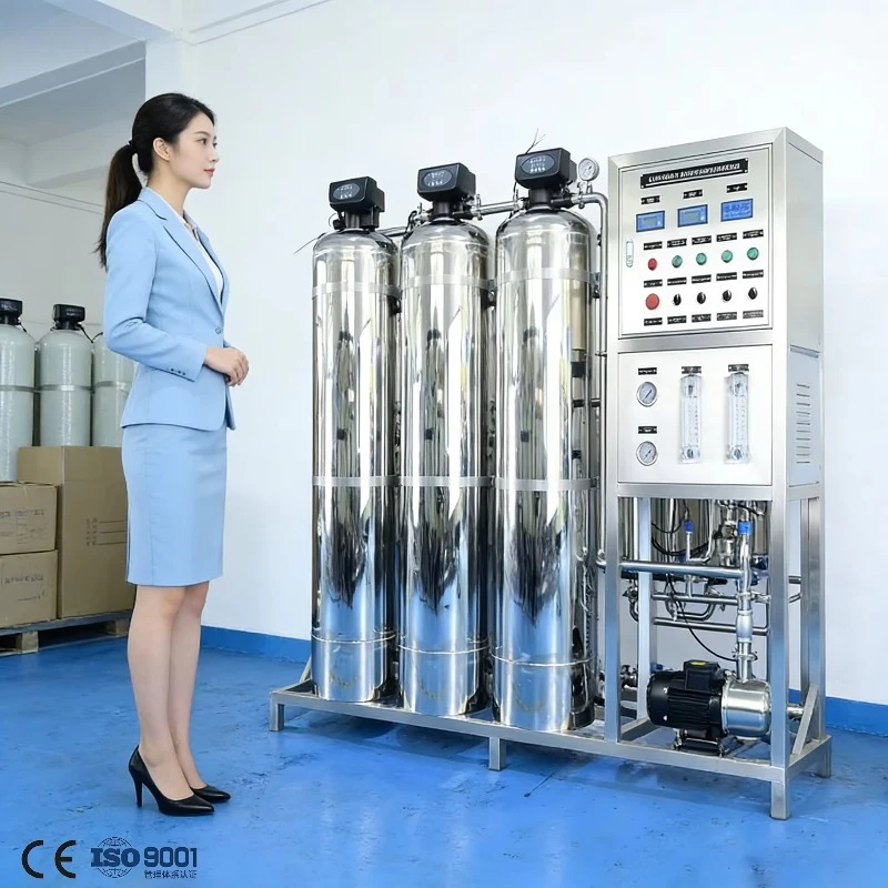 5-Stage Filtration Reverse Osmosis Equipment Custom PLC Stainless Steel Industrial Deionized Water and Sewage Treatment Machine