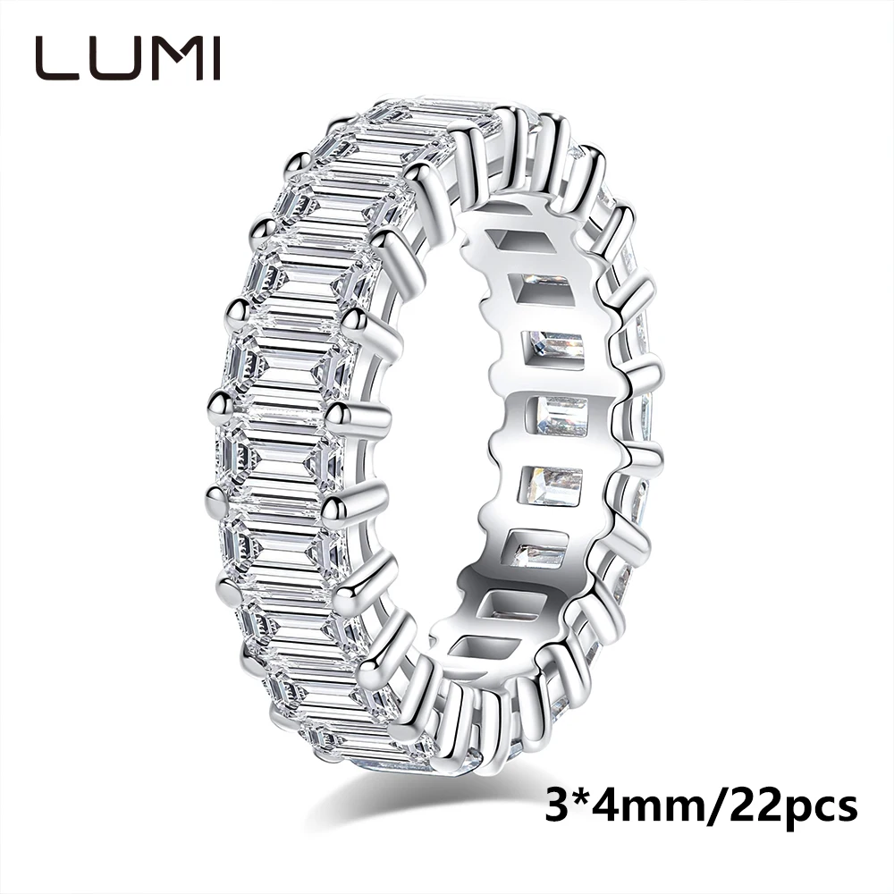 

Big Hit 22pcs 0.3cctw Emerald Cut Moissanite S925 Silver Ring for Party Anniversary Birthday Present Engagement Jewelry Diamond