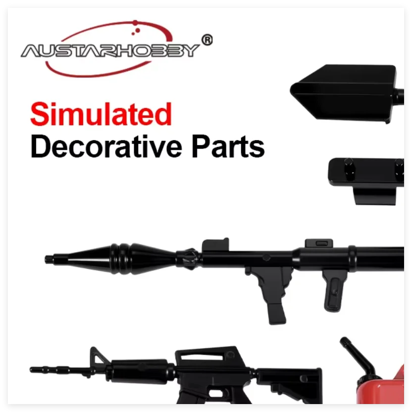 

AUSTARHOBBY RC Car Decoration Parts Fire Oil Drum Shovel Decoration Compatible with SCX10 AXAIL D90 RC Crawler Car
