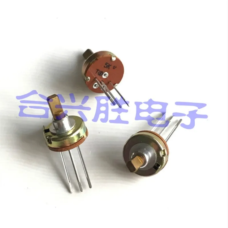 1 Piece 13 Type Potentiometer 5K Aircraft Toy Game Machine Model Potentiometer 220 Degrees Rotates Feet Length 15MM Shaft 10MM