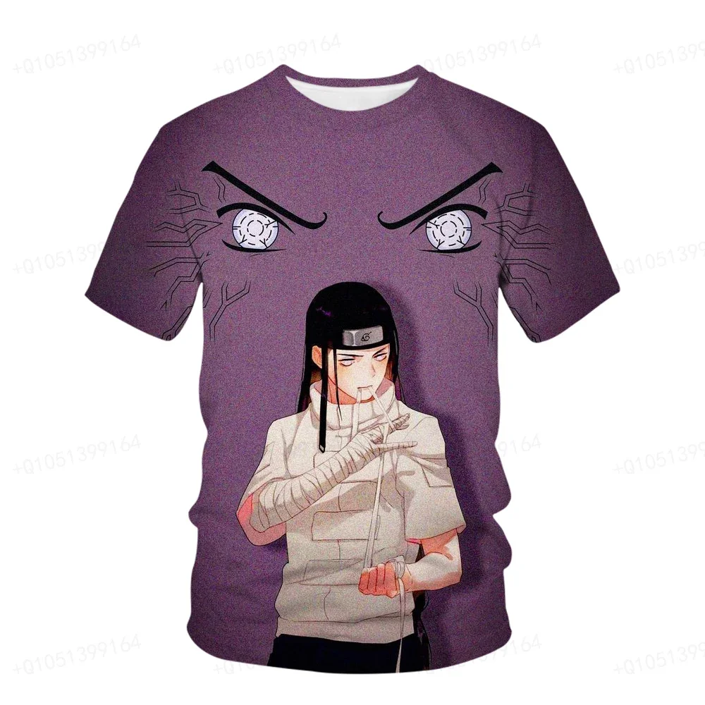 Anime Boy Girl T-shirts Hyuga Ningci Men's T-shirts 3D Print Naruto Short Sleeve Akatsuki Men's T-shirts Oversized Men Clothing