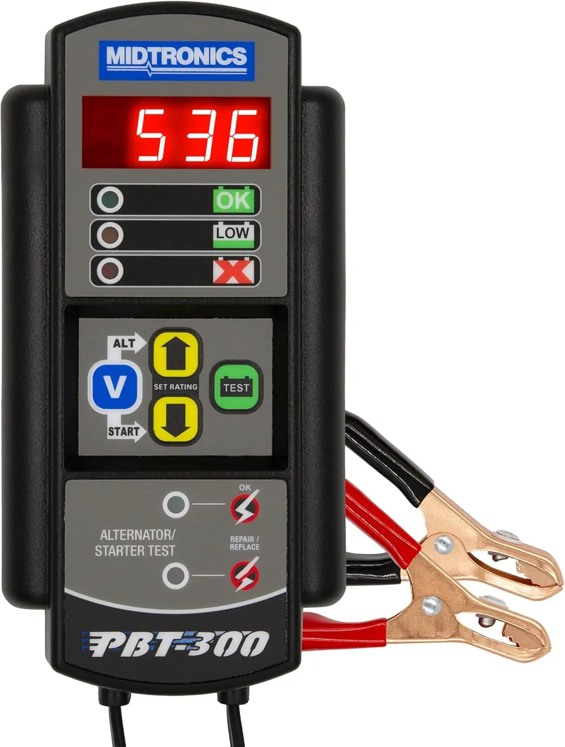 12V Advanced Automotive Battery Diagnostic Tool Electrical System Tester, PBT-300 - 100-1400 CCA Battery Load Tester Cranking an