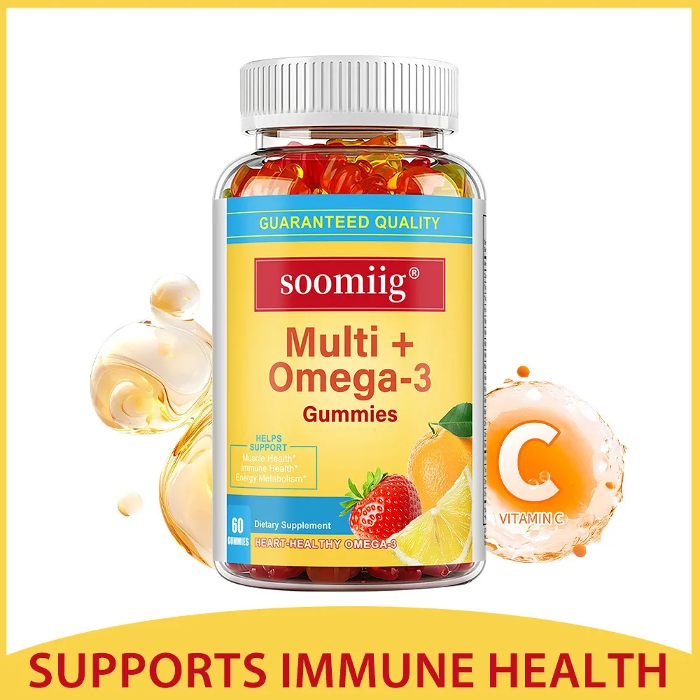 Multi + Omega 3 Gummies - Improve Bad Mood, Relieve Stress, Strengthen The Brain, Improve Memory & Intelligence