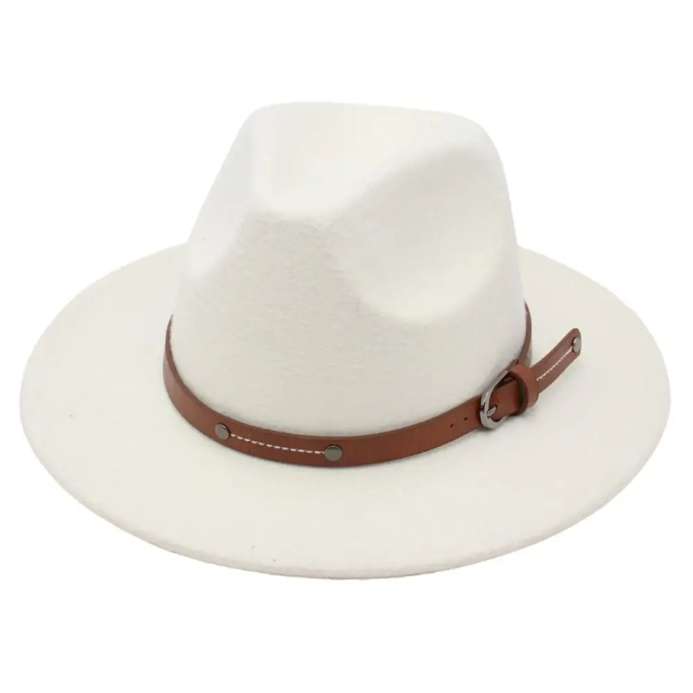 

Модные фетровые шляпы Fedora с пряжкой на ремне, винтажная панама с широкими полями, мягкая элегантная ковбойская кепка для мужчин и женщин
