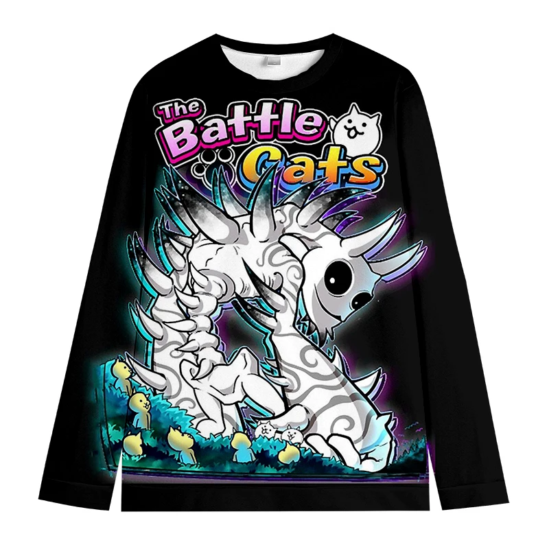 New The Battle Cats 3D Print Sweatshirt Girls Boys Clothes Long Sleeve Crew Neck Pullover for Kids Spring Autumn Tops 3-14Years