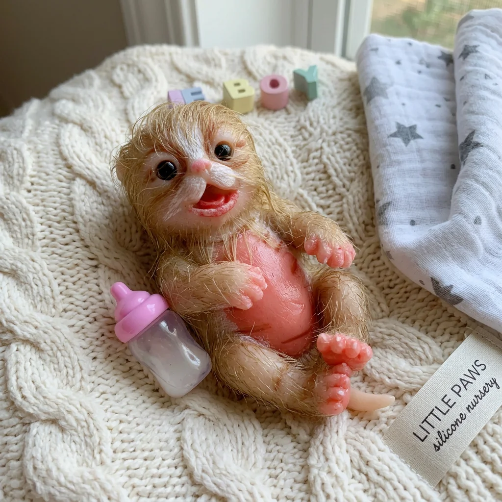 دمية قطة واقعية مصنوعة بالكامل - مراجعة Reborn Baby Doll Silicone Realistic وسعره