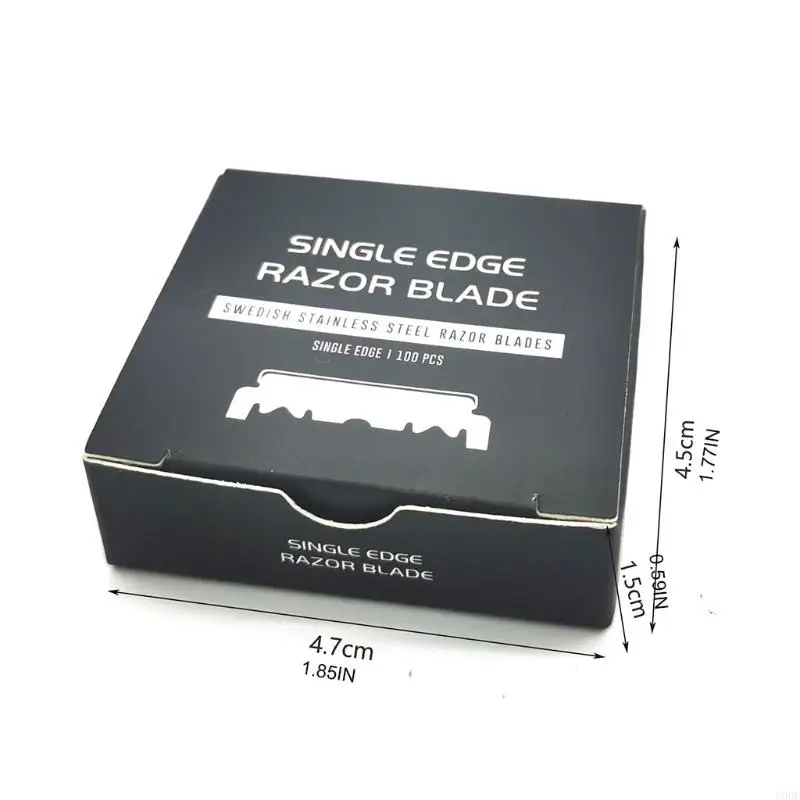 U0DE 100 Stück Barber für Rasierklingen, Einzelkante für Rasierklingen für professionelle Widerhaken