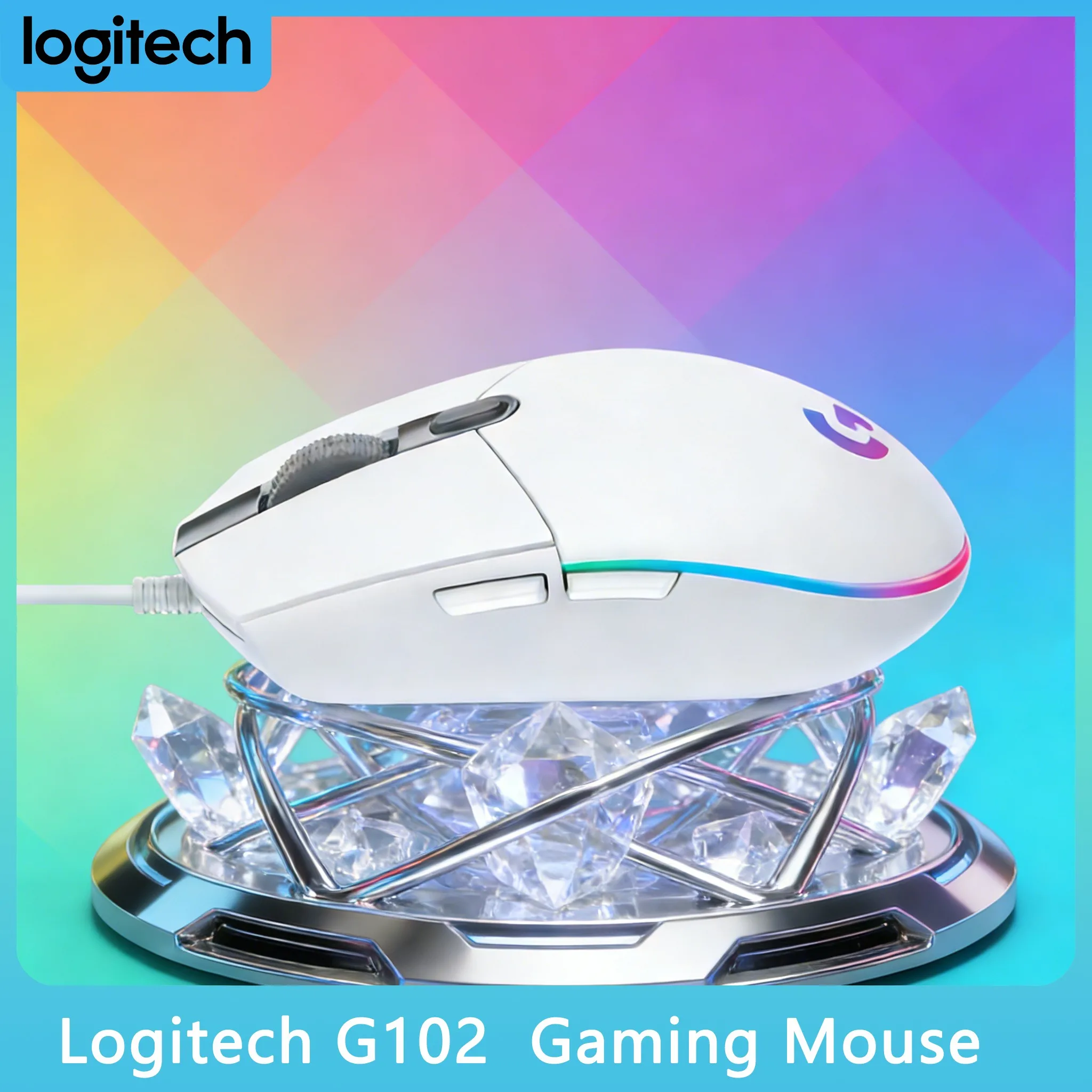 

Ультралегкая проводная мышь Logitech G102 (85 г) с эргономичным дизайном